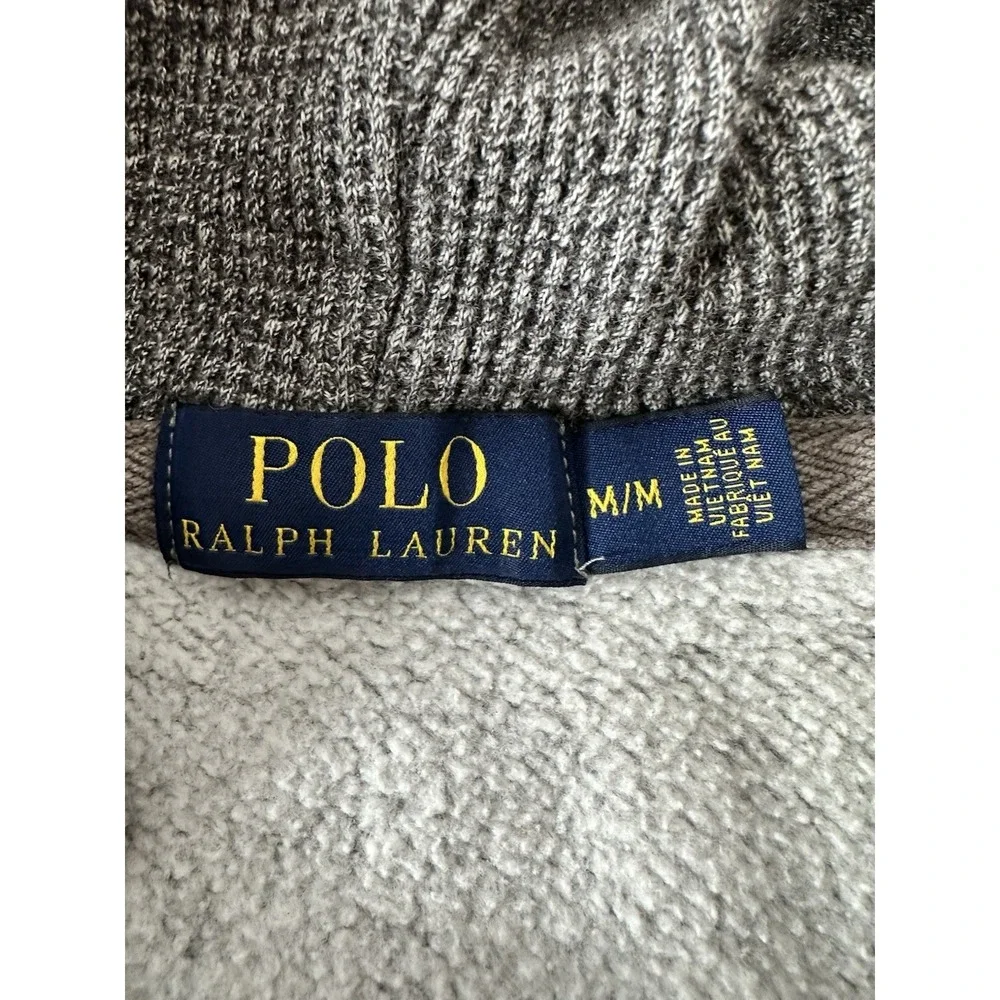 Polo Ralph Lauren‎ Jacket Men's Medium Grey Heather Full-Zip Hoodie Pockets